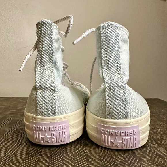 Converse Chuck Taylor All Star Hi Aqua Mist Blue High Top Sneakers Womens Size 5 - Picture 3 of 8